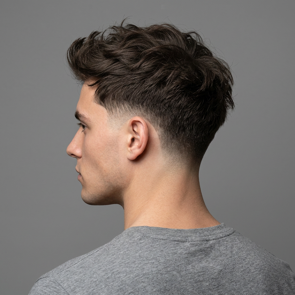 Low Taper Fade haircut on a man