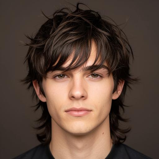 Wolf Cut haircut on a man